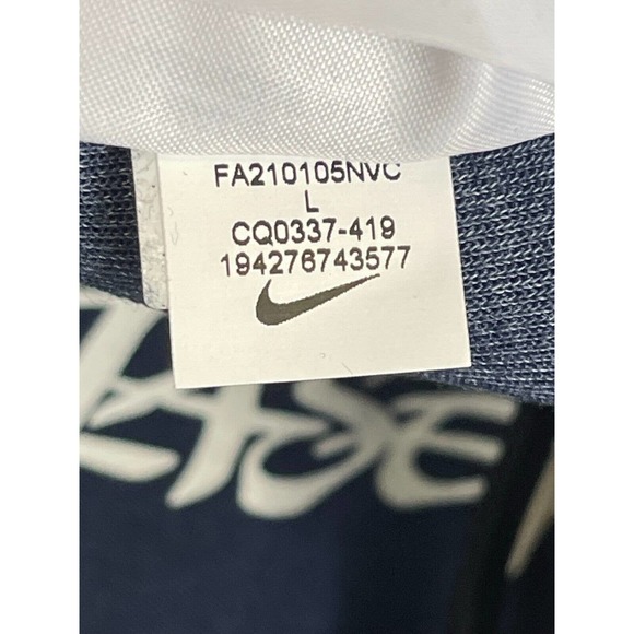 Nike Dri Fit Jogger Sweatpants‎ Womens L Navy Blue Elastic Waist Drawstring - Picture 11 of 12